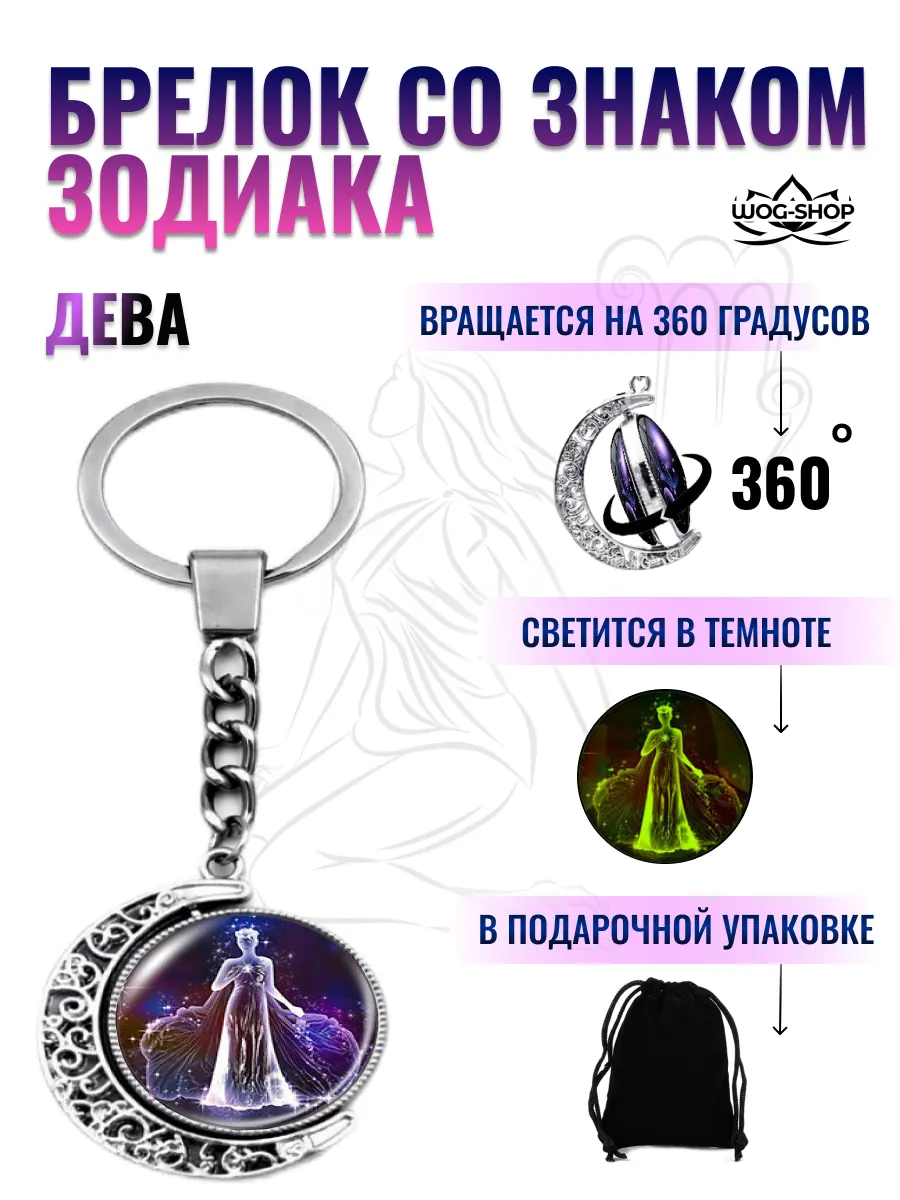 Брелок со знаком зодиака дева